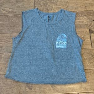 Vans • Size M • Crop Shirt • Grey w/ White & Blue